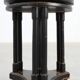 Black and purple adjustable velvet art deco piano stool, Belgium ca. 1910