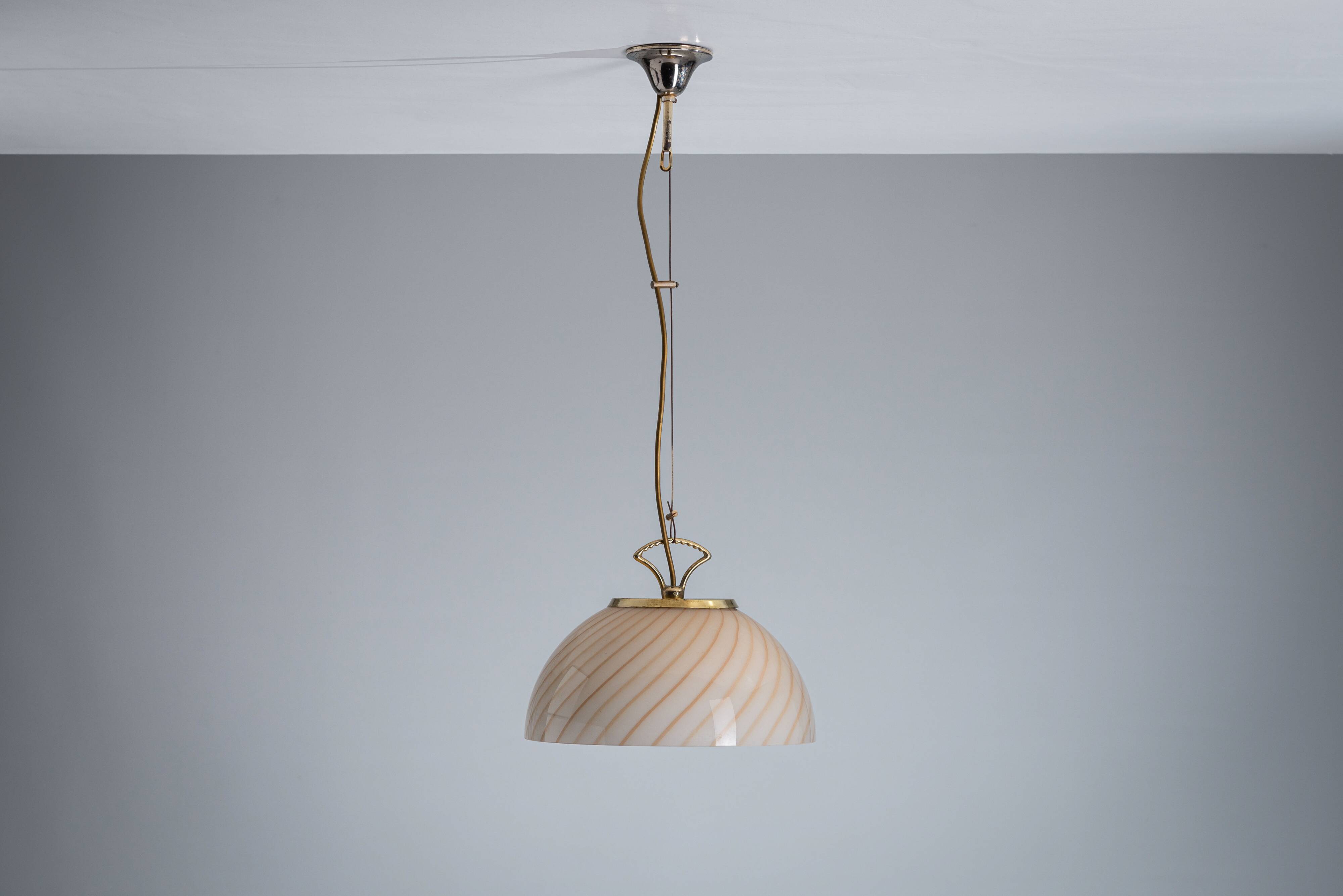 Ceiling lamp with Murano glass shade