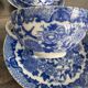 Service of 8 cups and saucers in Chinese blue porcelain.