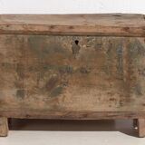 Ancien coffre en bois patiné vert (c.1900)