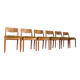 Vintage Danish solid teak dining room chairs Juul Kristensen set of 6