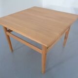 Danish Oak Sofa Table by Niels Bach, 1960s