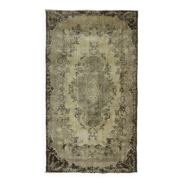 One-of-a-kind turkish handwoven vintage rug - rustic vintage charm 282x 164