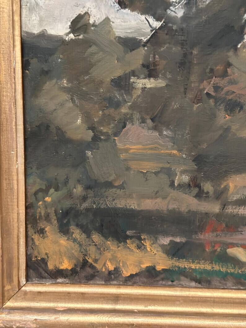 Original Swedish Oil on Canvas – "Landscape" by Tornqvist – Signed – Dated 1932 – Framed