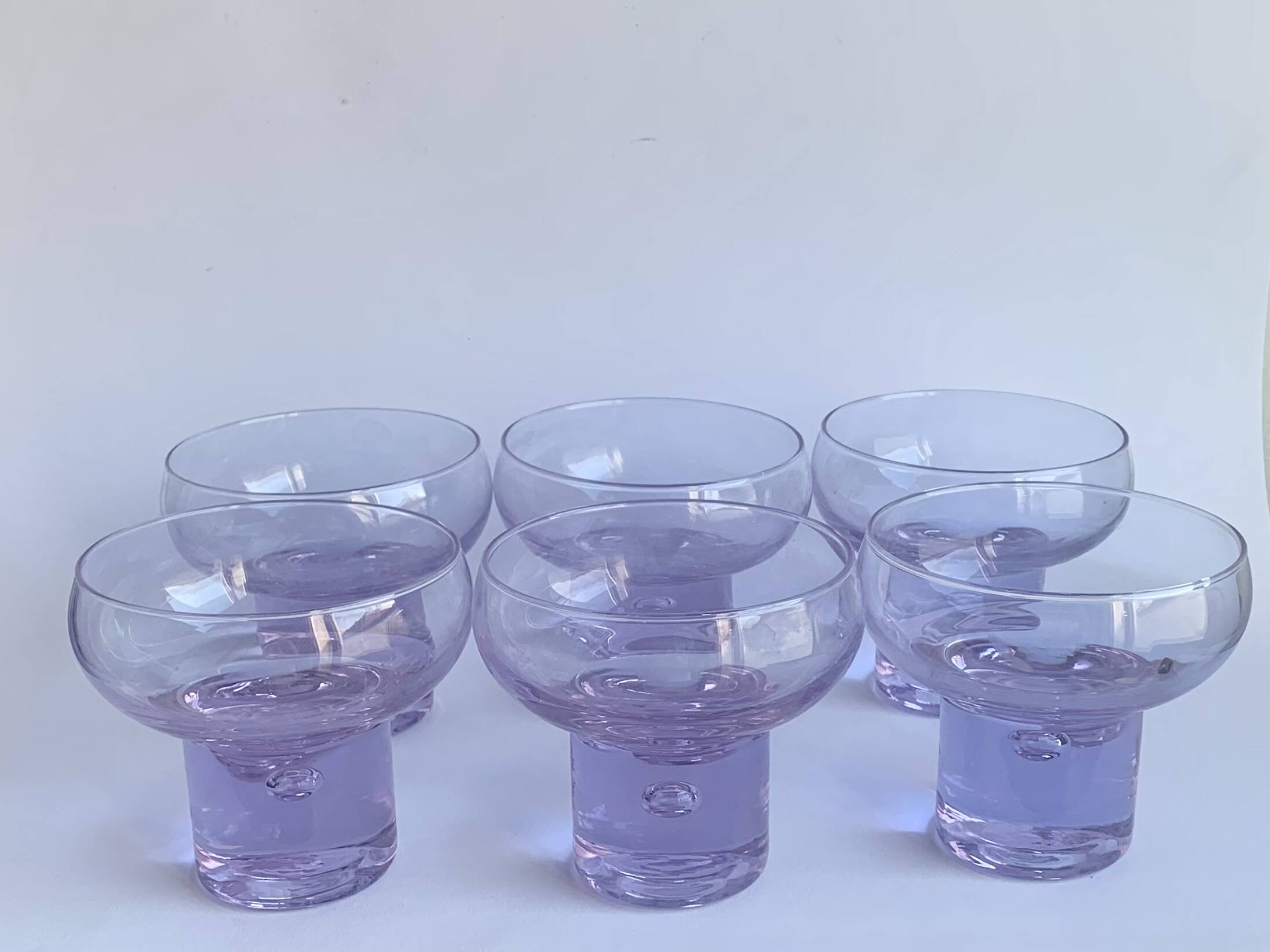 Set of 6 Alexandrit glasses designed by Sergio Asti for Arnolfo di Cambio