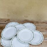 Set of 8 small plates from Creil and Montereau