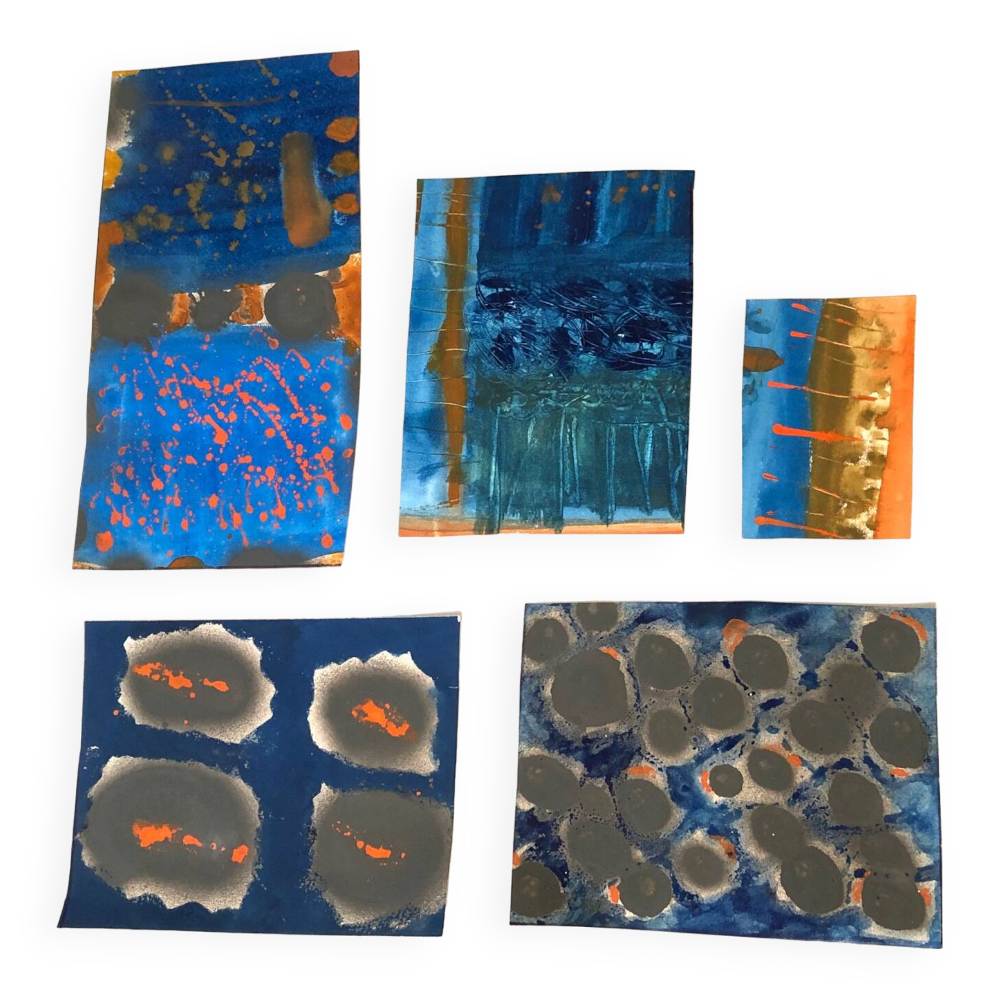 Lot 5 Gouaches on paper