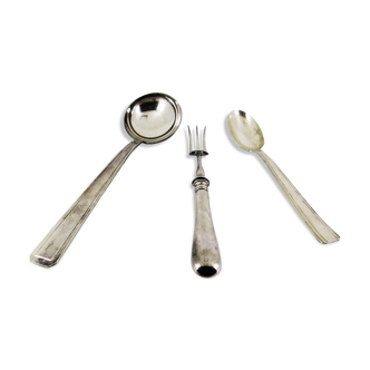 FOURCHETTE A GIGOT POINCON ETOILE LOUCHE AND CUILLERE SERVICE SF 4 ETOILES