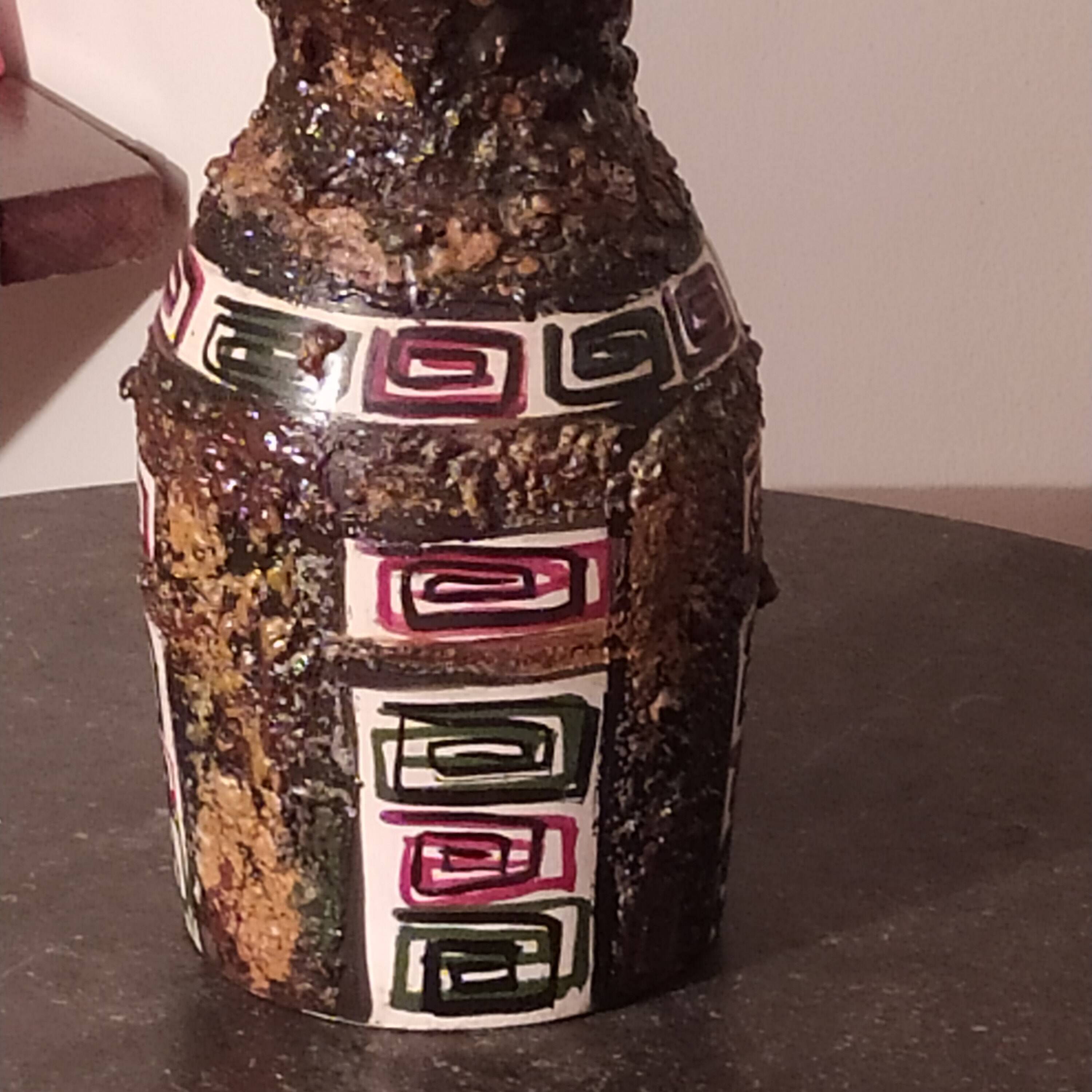 Vintage lava and ceramic vase from the 50s/60s