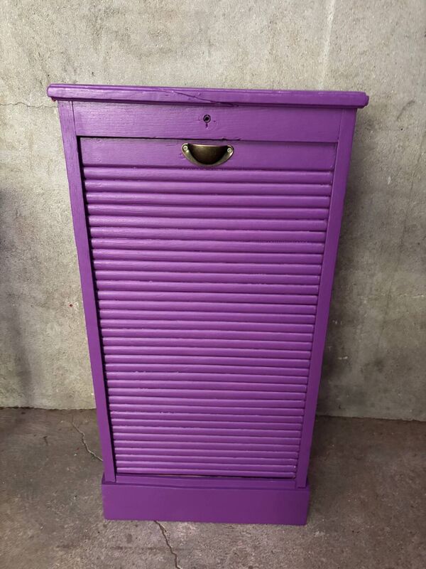 Meuble de notaire, classeur violet