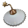 Antique wall lamp – opaline collar lamp with brass holder