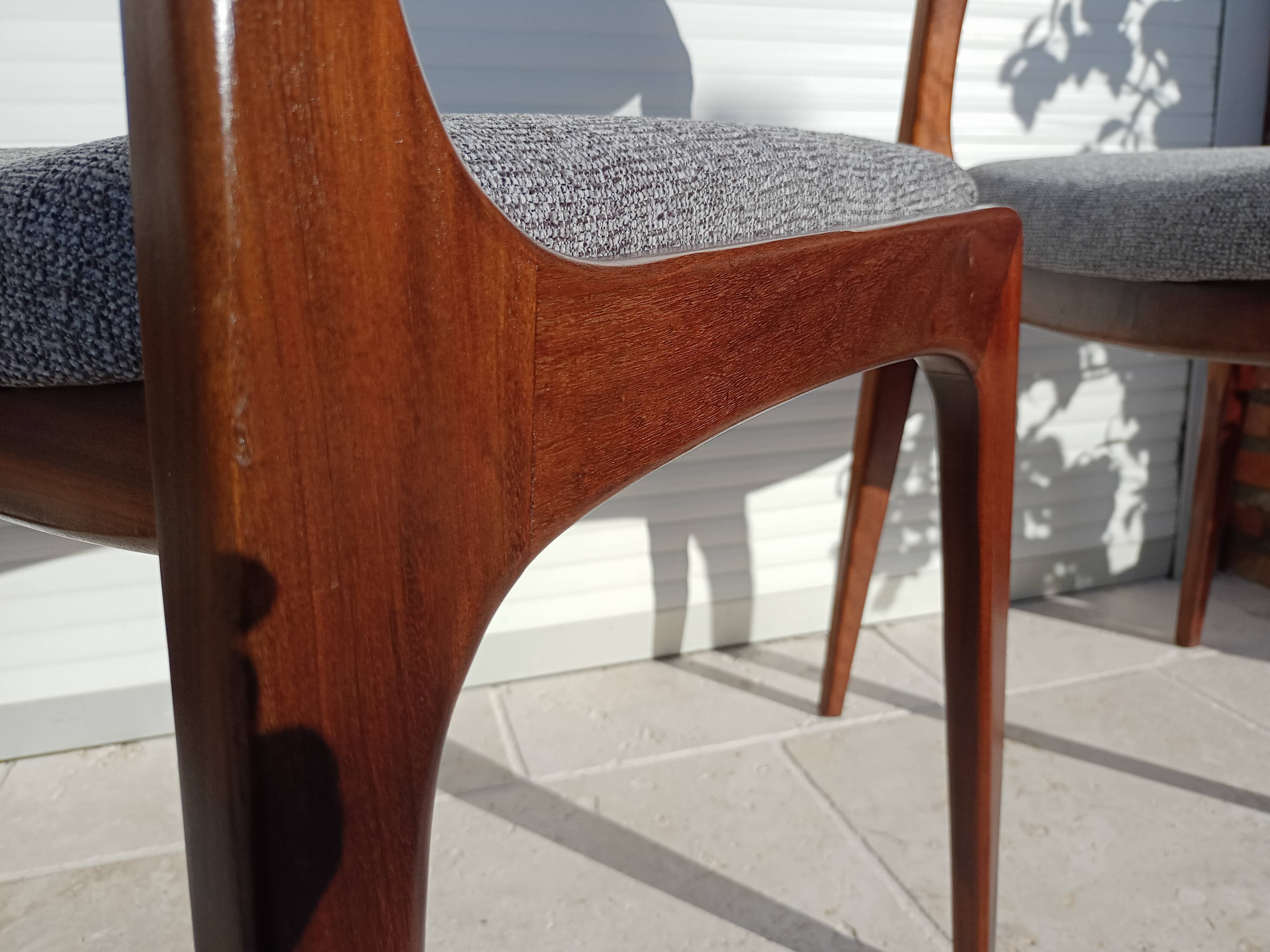 Scandinavian design chairs in rosewood