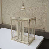 Painted wooden bird cage