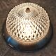 Mid-century crystal ceiling lamp with aluminium base 1960s