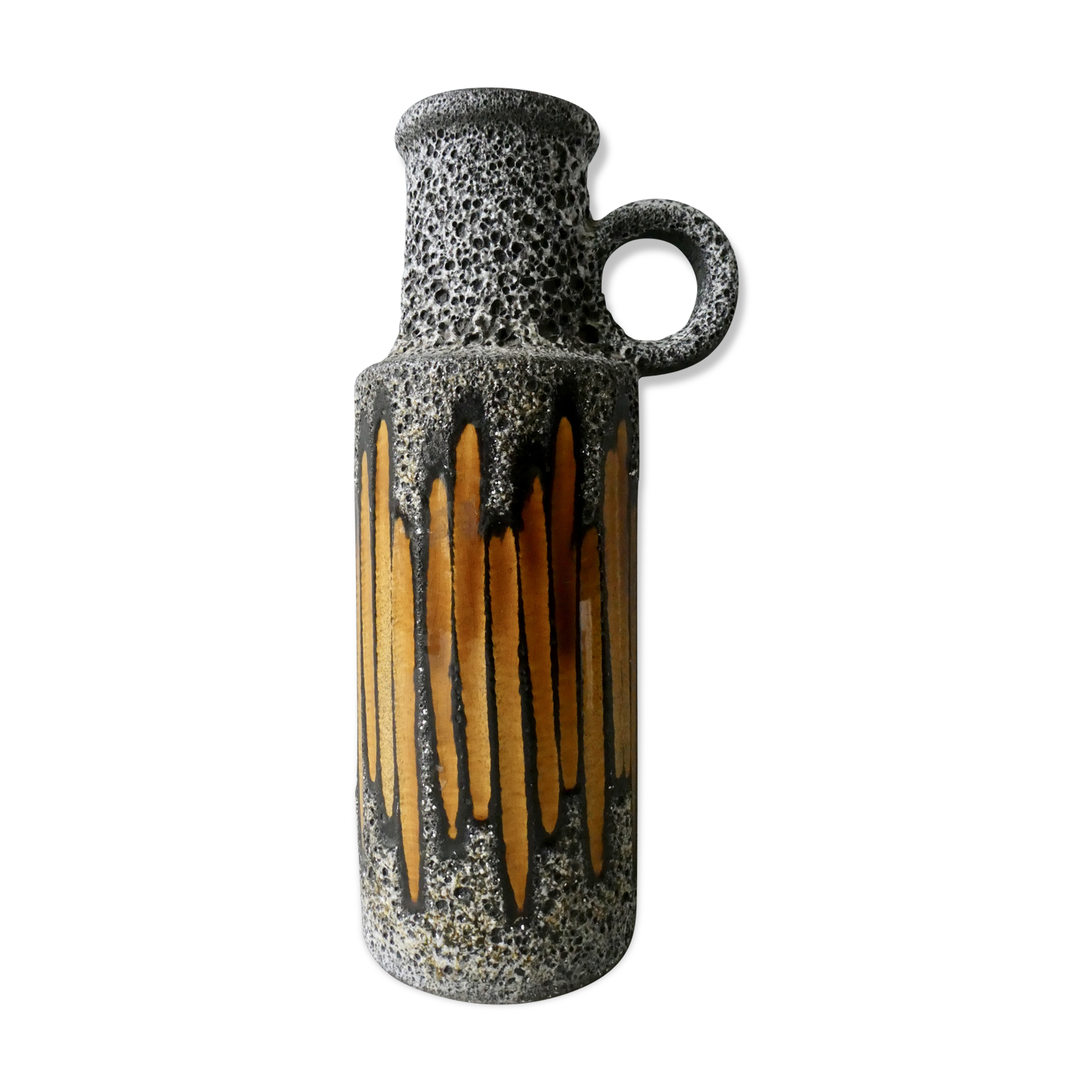 Ceramic vase, fat lava, germany, 70s