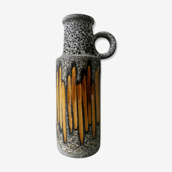 Vase en céramique, fat lava, germany, années 70