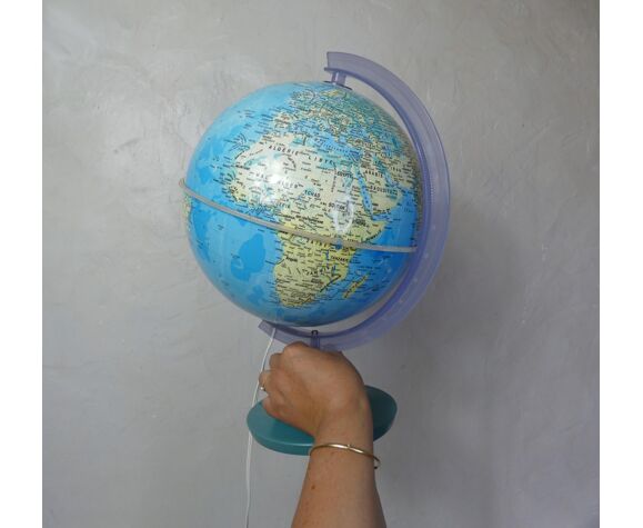 Globe lamp world map vintage italy