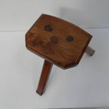 Tabouret à lait antique en chêne