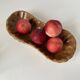 Belle coupe à fruits ou vide-poches vintage en bois massif sculpté