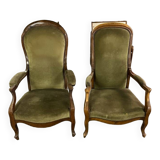 Pair of Voltaire armchairs