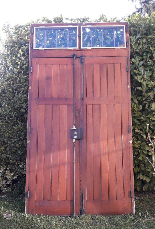 Double entrance door 227x142.2cm oak multi-point lock and frame
