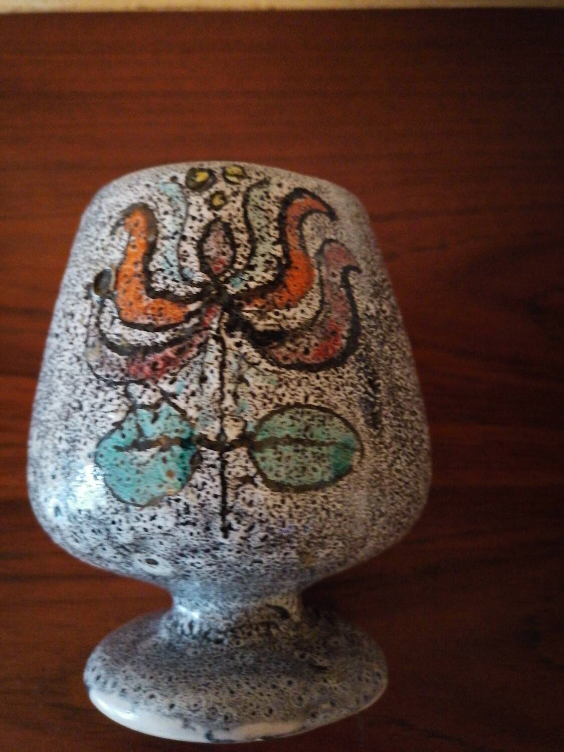 Small design vase 1960 fat lava