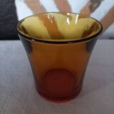 8 Duralex amber tumbler glasses
