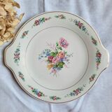 7 mismatched antique dessert plates accompanied by a pie dish