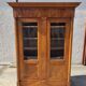 19th century empire style 2-door walnut bookcase