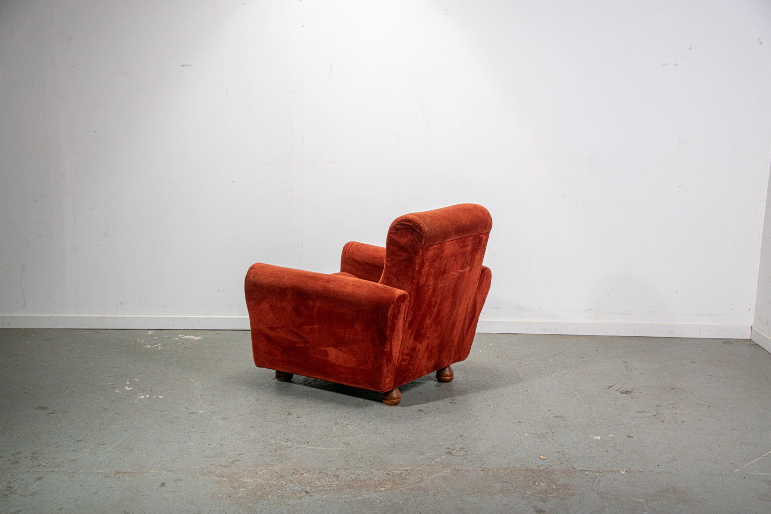 Italian Mohair armchair. Circa 1950