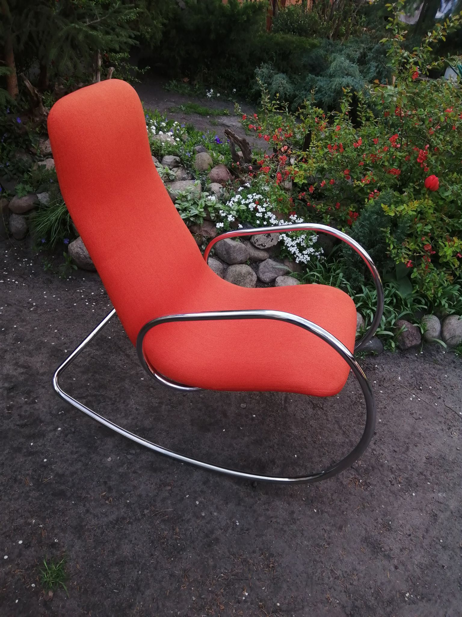 Rocking chair S 826, designed by U. Böhme, Thonet, 1970s