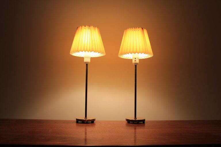 Pair of Midcentury Table /Desk Lamps Falkenbergs Belysnings, Sweden, 1970s