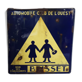 Enamelled plate automobile club of the West, 1950