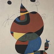Joan Miró lithograph Woman bird star (Homage to Pablo Picasso 1966) Miro