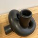 Black ceramic knot candle holder