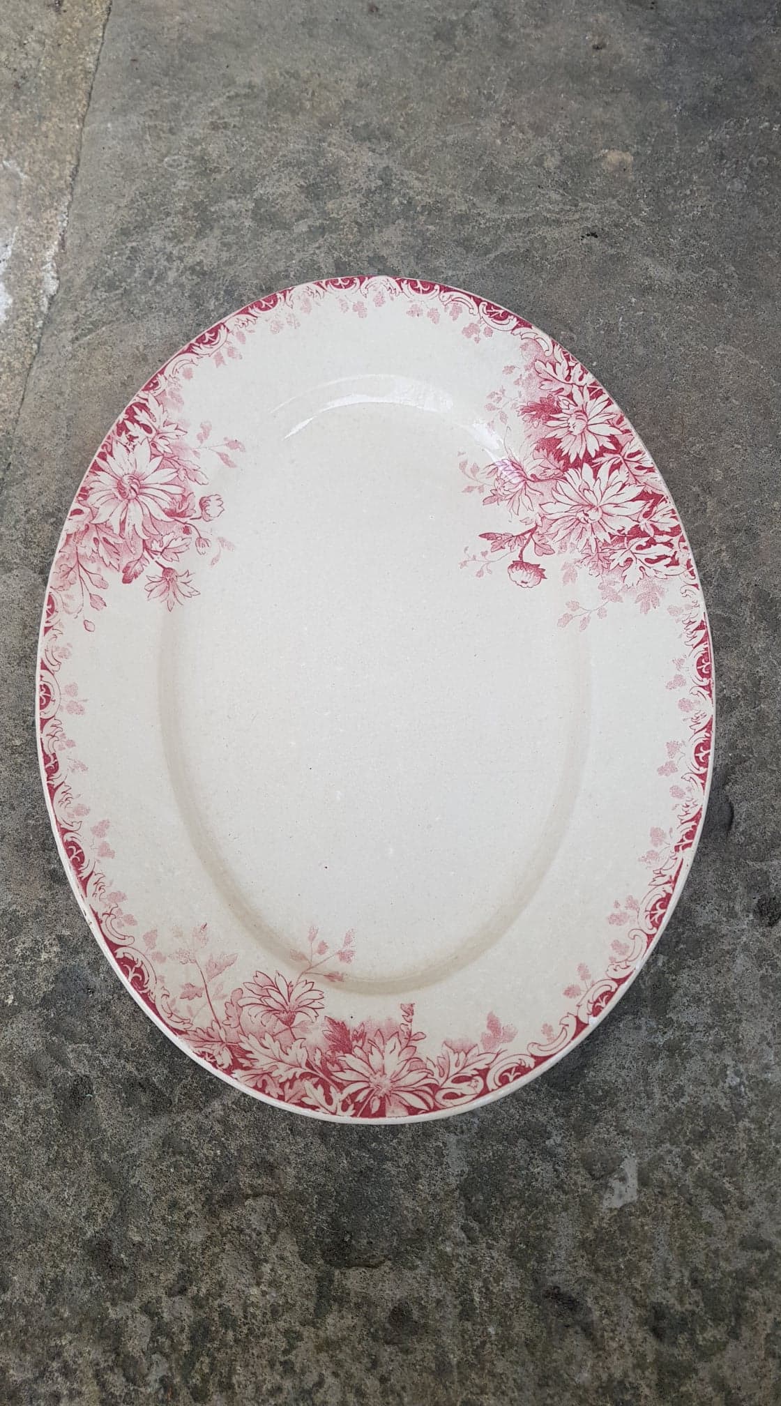 Flat Oval Gien model Autumn Flowers