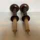 Pair of wooden candlesticks with artificial candles Artilux