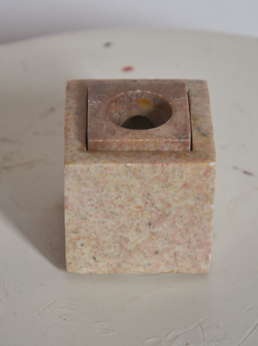 Vintage marble candle holder