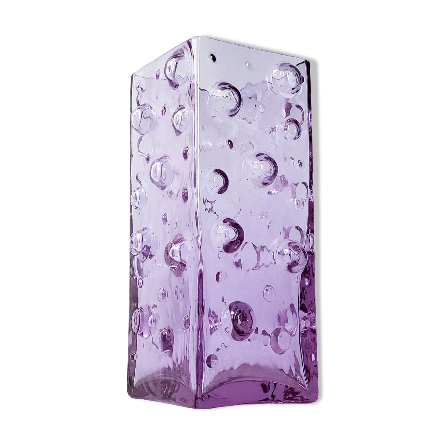 Vintage bubble glass vase 1970