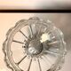 Cut and engraved crystal footed bowl, floral decoration – classic style / centrepiece - 20th century