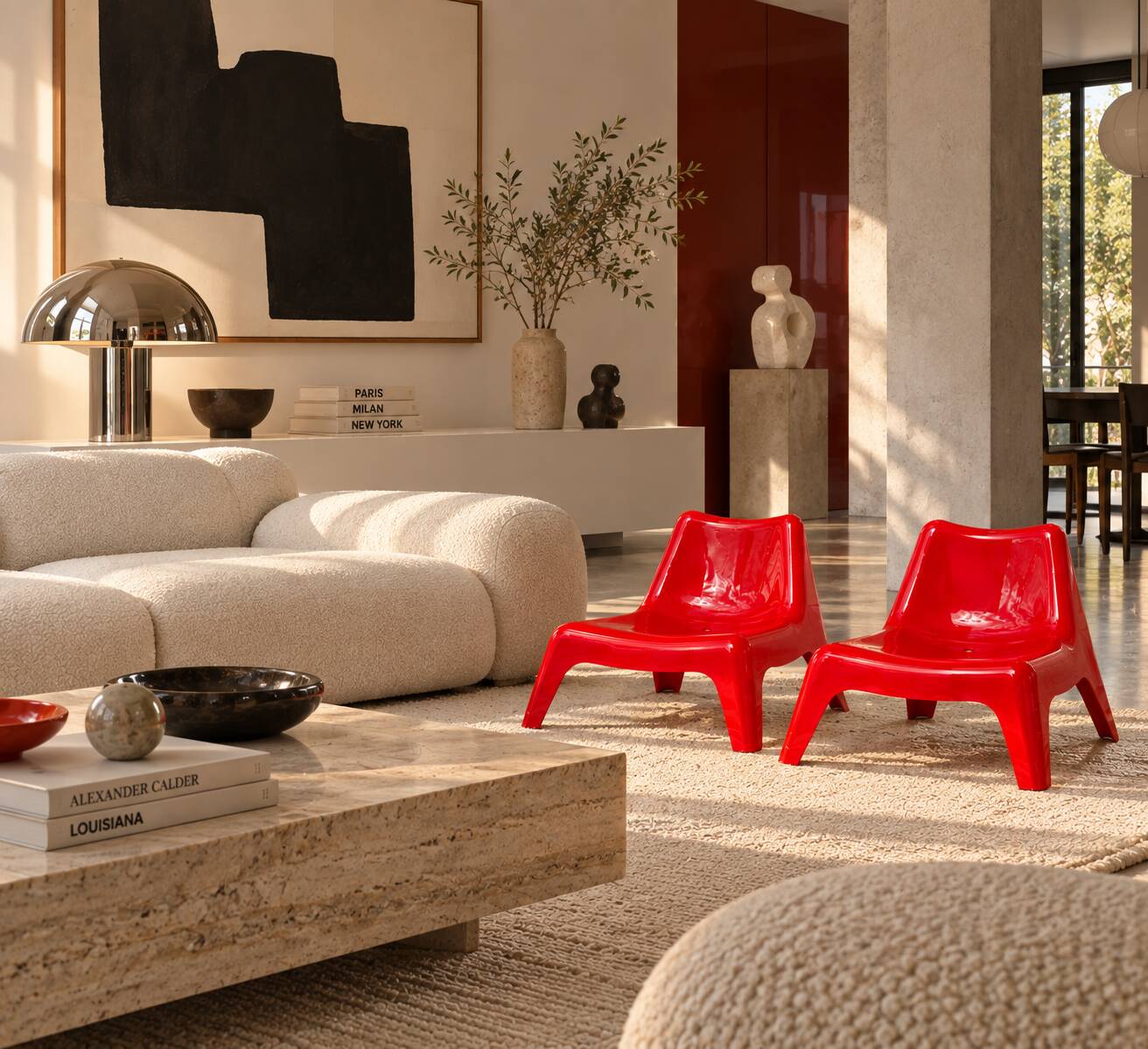 Paire de fauteuils enfant BUNSÖ – IKEA – Thomas Sandell – rouge