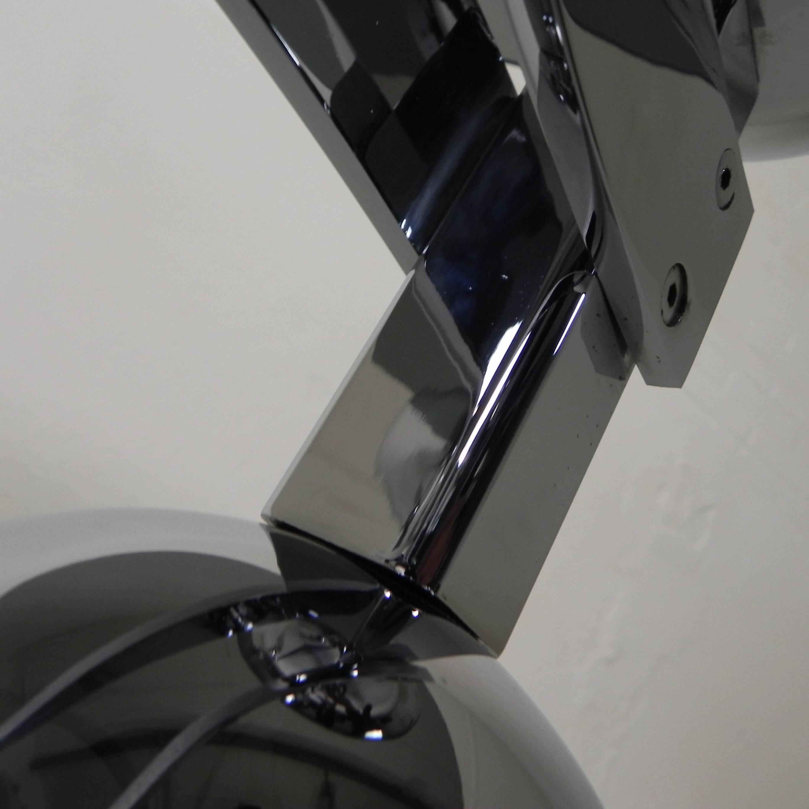 Space Age Sputnik coffee table, with a 1970s chrome base