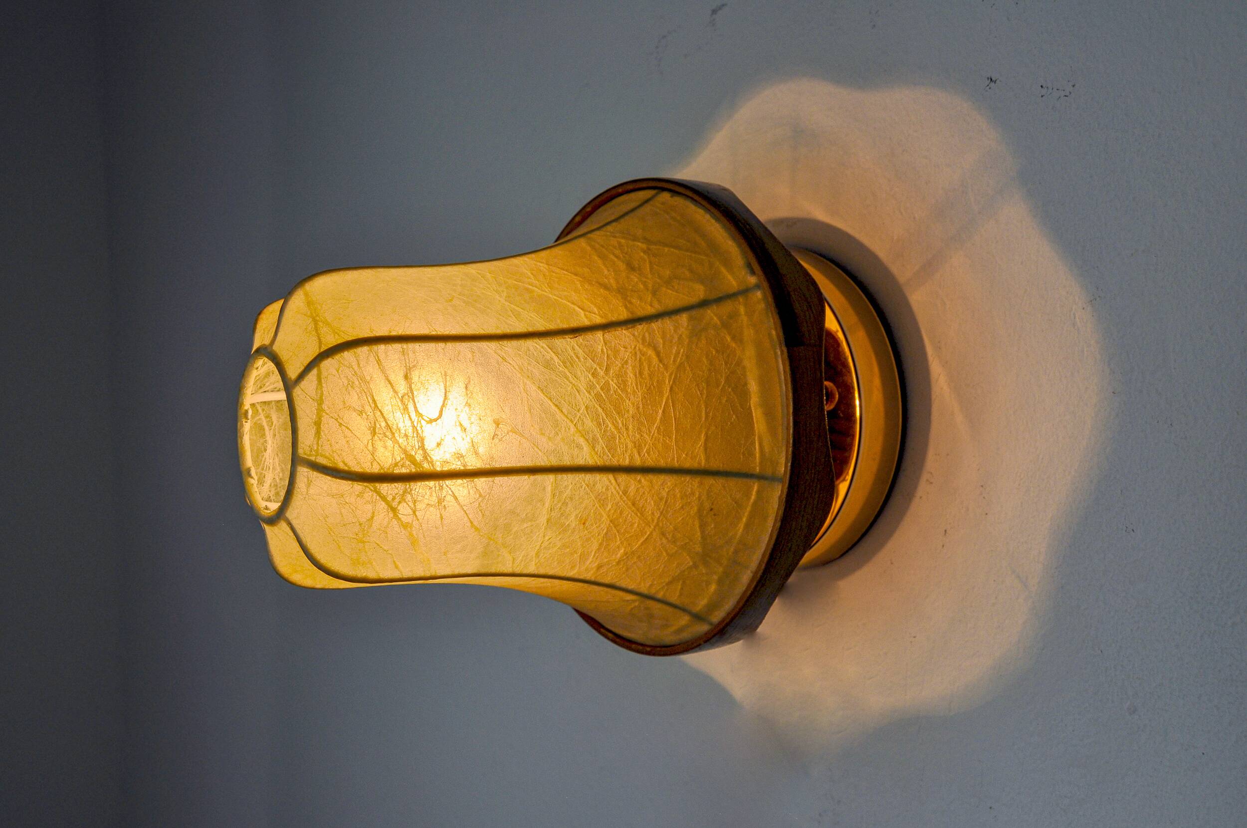 Pear-shaped “cocoon” wall lamp, Italy, 1960