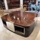 Table basse de style Art déco en ébène de Macassar, vers 1970
