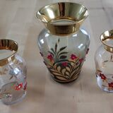 3 vases plaqués or