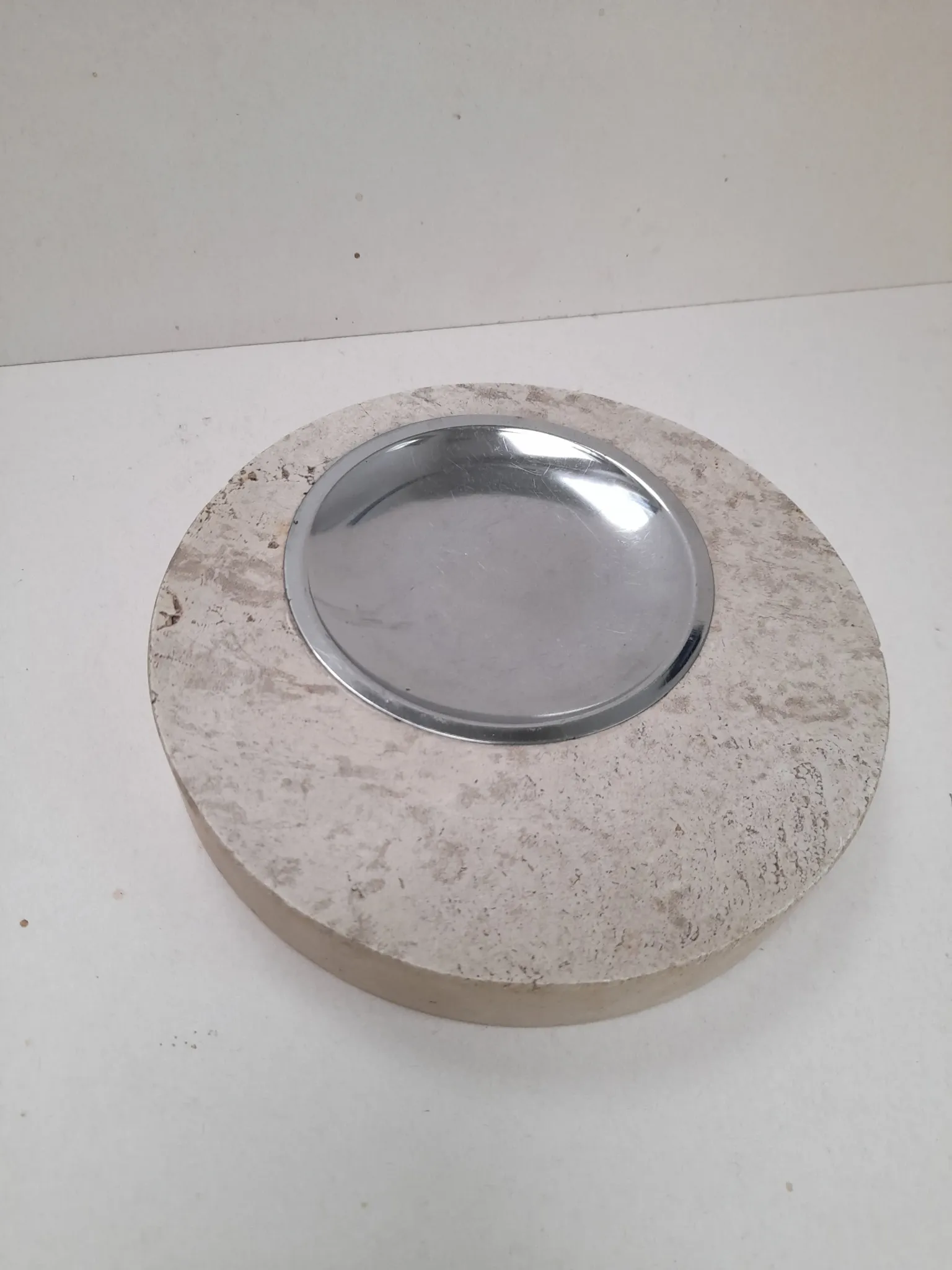 Large travertine ashtray Fratelli Mannelli