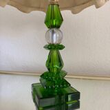Art Deco Emerald Crystal Lamp