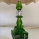 Lampe cristal émeraude Art Déco