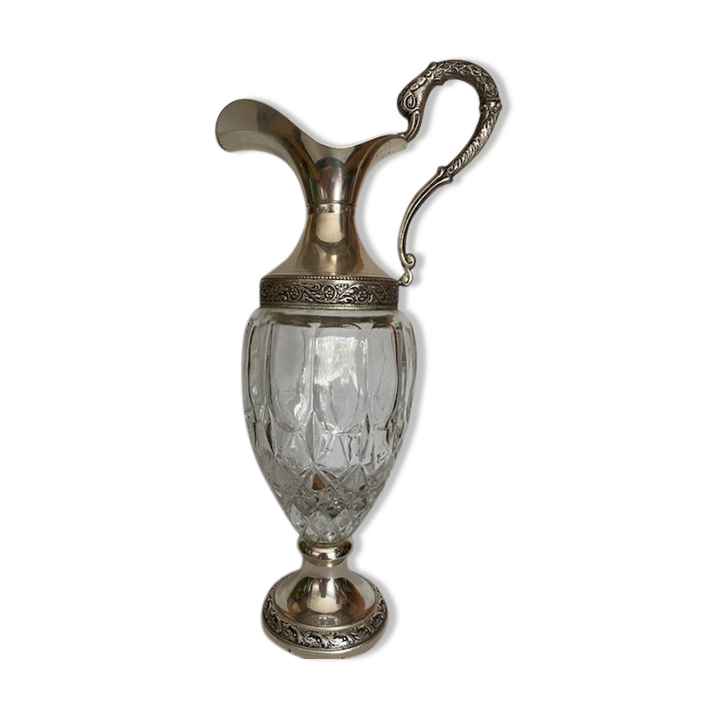 Silver-plated carafe by Buton Distillery, Bologna Italia