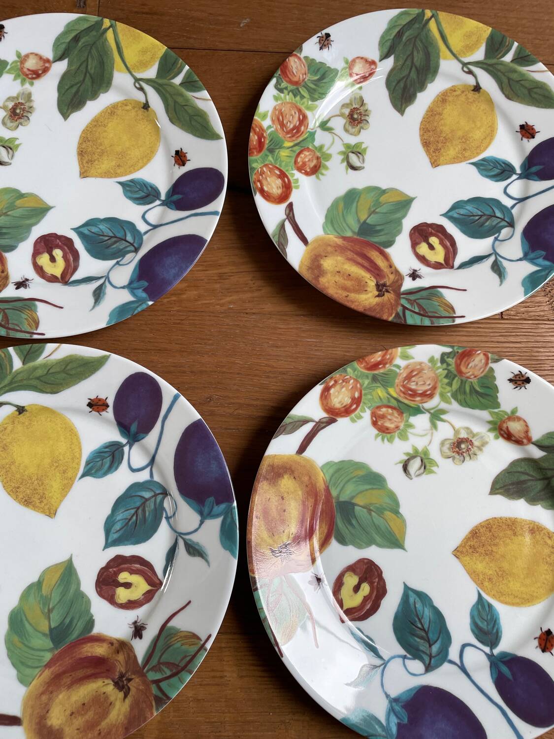 4 Laure Japy Limoges porcelain dessert plates